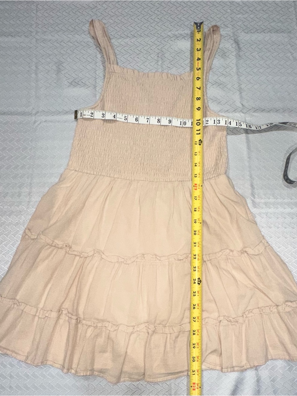 Wild Fable Cream Lined Tiered Ruffle Sundress